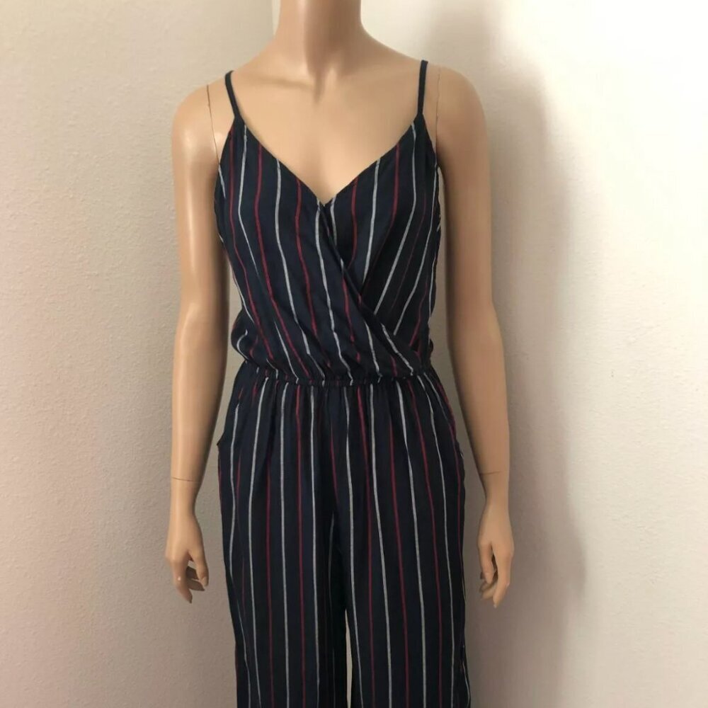 Hollister Striped Romper Size Small Jumpsuit Flare Leg - Picture 1 of 6